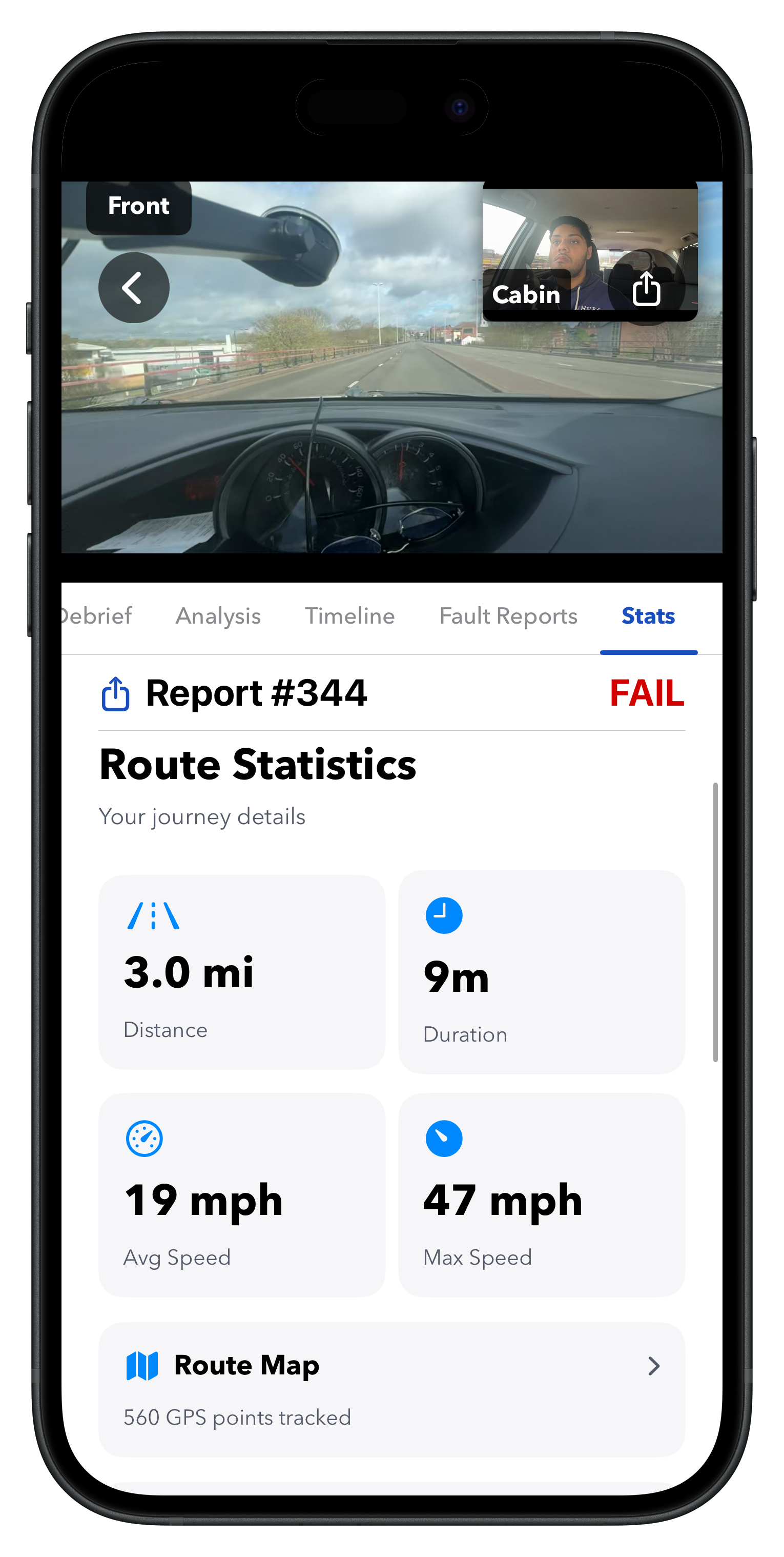 Route statistics ready in minutes